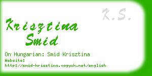 krisztina smid business card